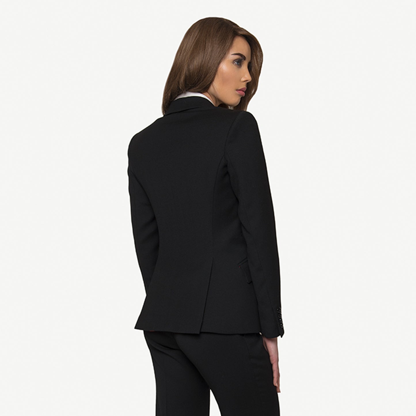 BLACK WOOL CREPE JACKET