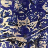 COBALT TWIST SILK CHIFFON BLOUSE