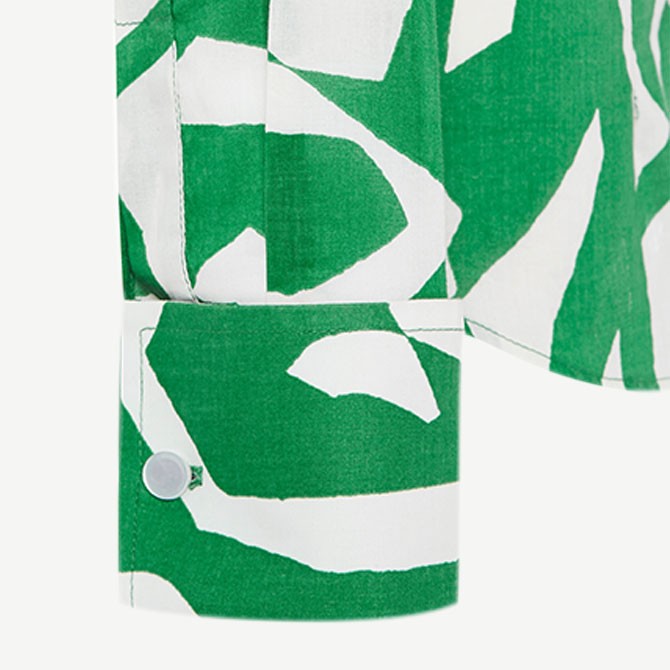 GREEN BOLD COTTON SHIRT