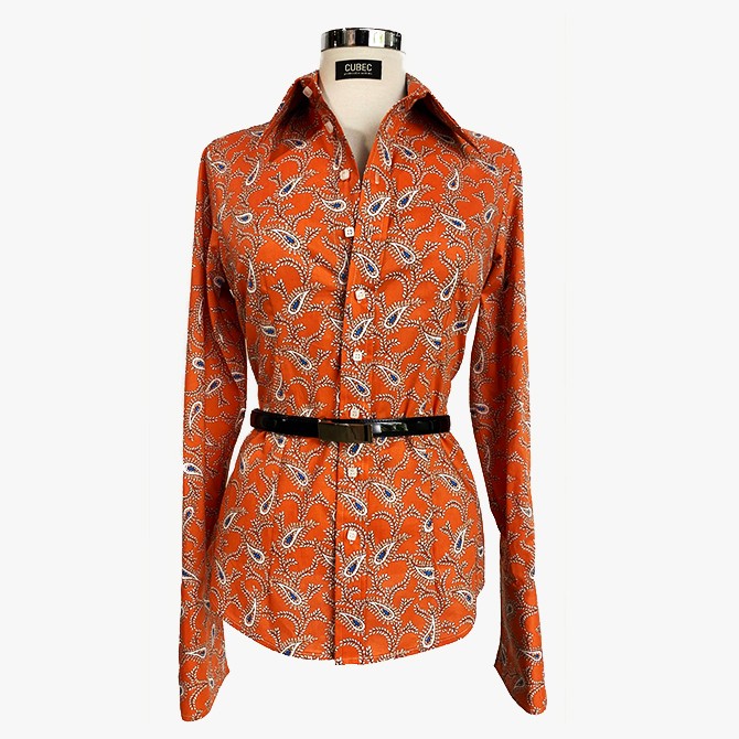 ORANGE BLISS COTTON SHIRT