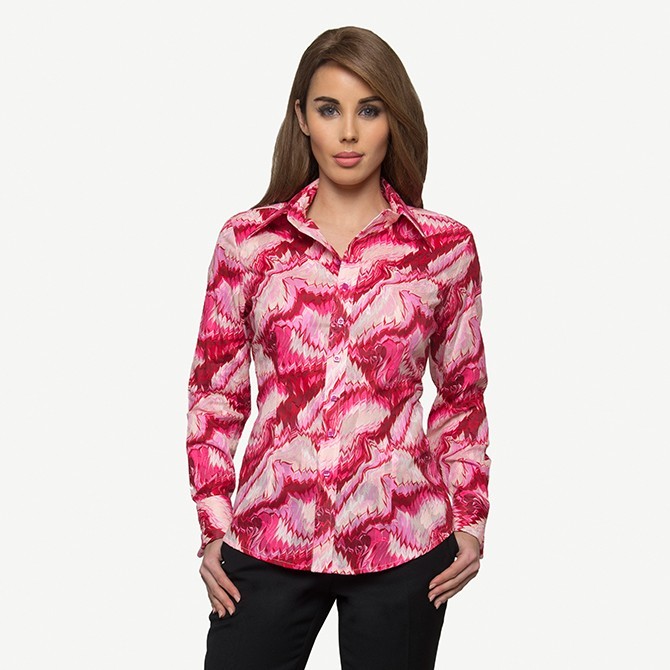 PINK FLAME COTTON SHIRT