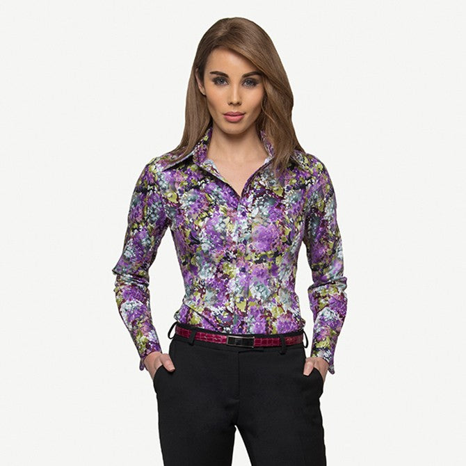 PURPLE PARADISO COTTON SHIRT