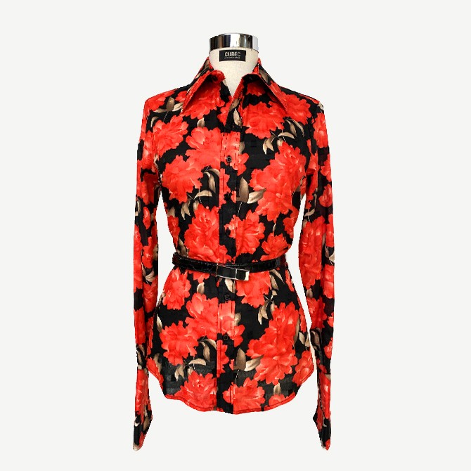 RED BEAUTY COTTON SHIRT