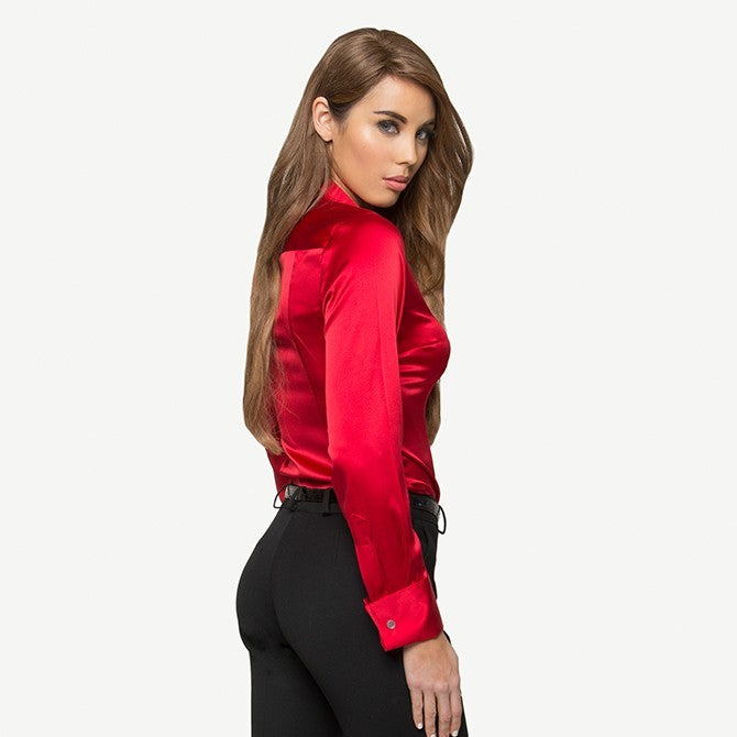 RED SILK SHIRT