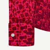 PINK LEOPARD SILK BLOUSE