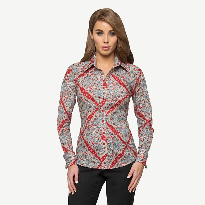 RED CARNIVAL COTTON SHIRT